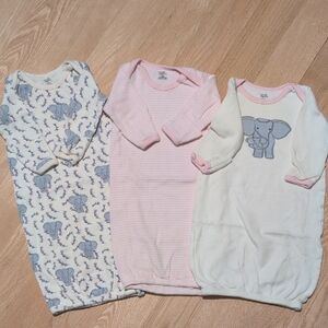 Charming Elephant and Striped Kids Nightgowns